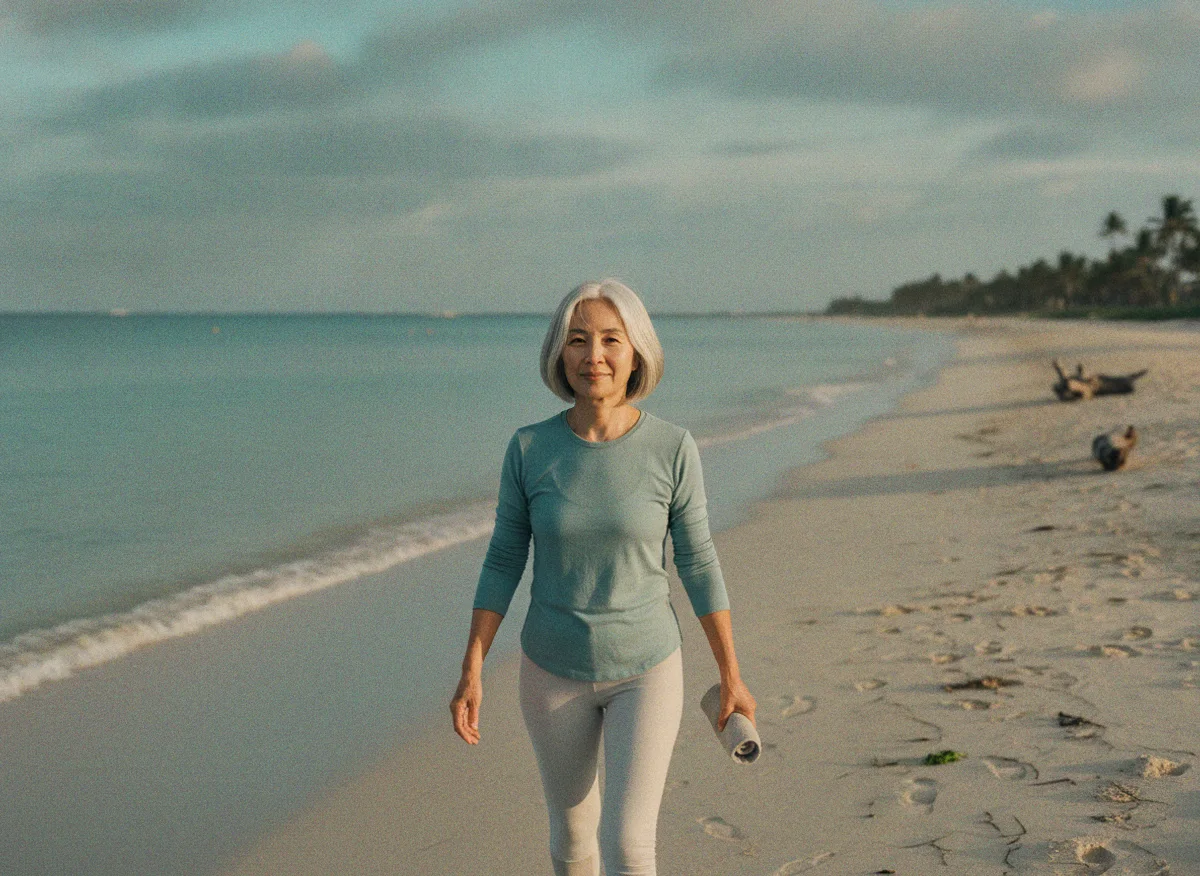 A woman on longevity care