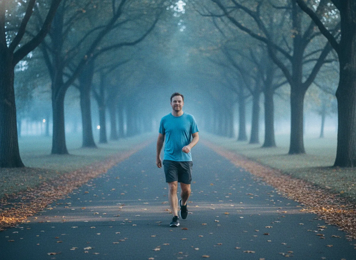 A man focused on lose weight